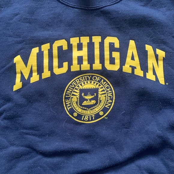 Blue University of Michigan sweatshirt Crewneck - Picture 2 of 3